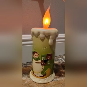 Electric Flickering Candle Christmas Decor NOEL